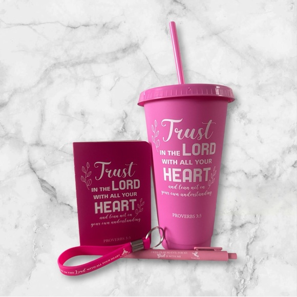 Other - Inspirational Pink Cup Bundle Set NWOT